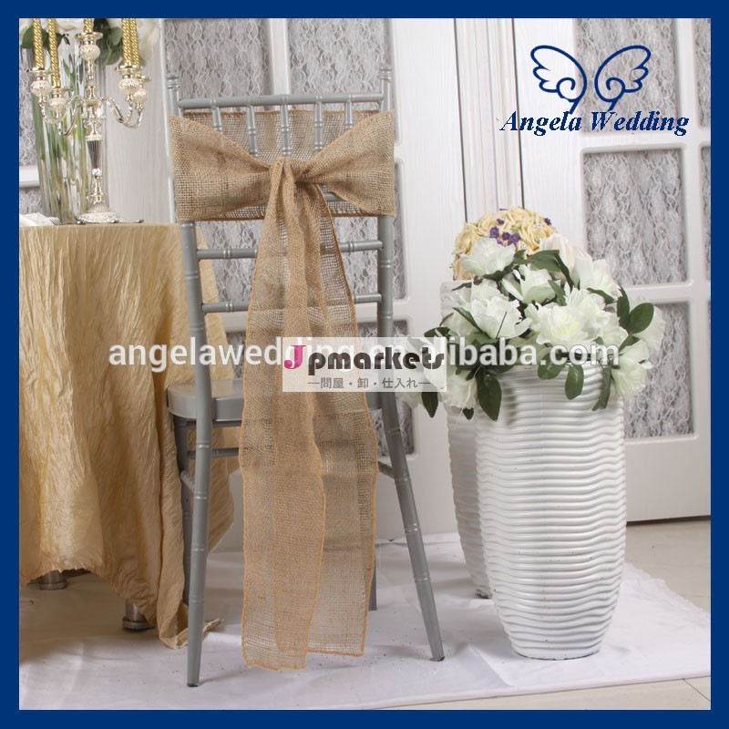 卸売エレガントなファンシーsh013e2015hessian黄麻布結婚式の椅子サッシ問屋・仕入れ・卸・卸売り