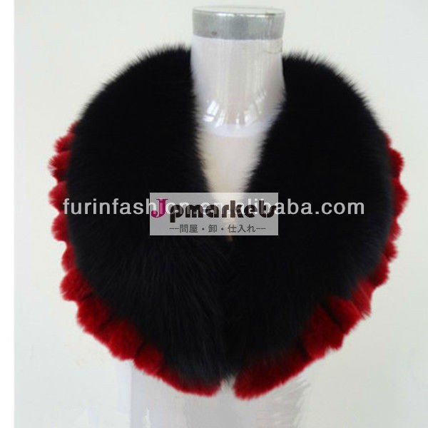 ファッション2014年豪華なキツネの毛皮の襟のレザージャケット問屋・仕入れ・卸・卸売り