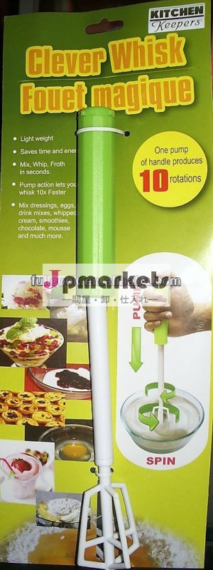テレビで見られるように!! プラスチック製のロータリー卵泡立て/巧妙な卵泡立て器問屋・仕入れ・卸・卸売り