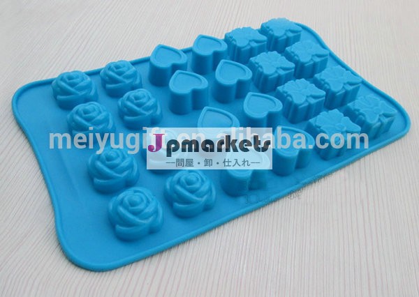 カスタマイズの色の花の心シリコーン製氷皿/silicone混合形状のためのアイスキューブコンテナ問屋・仕入れ・卸・卸売り