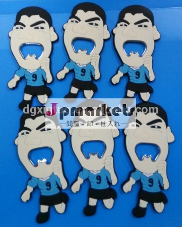 ソフトラバーフェイスボトルオープナーサッカー選手問屋・仕入れ・卸・卸売り