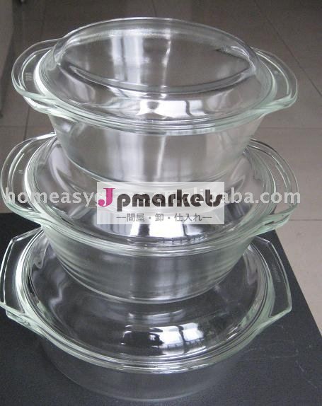 Pyrexガラスのカセロールか耐熱性ガラス製品またはBakeware問屋・仕入れ・卸・卸売り