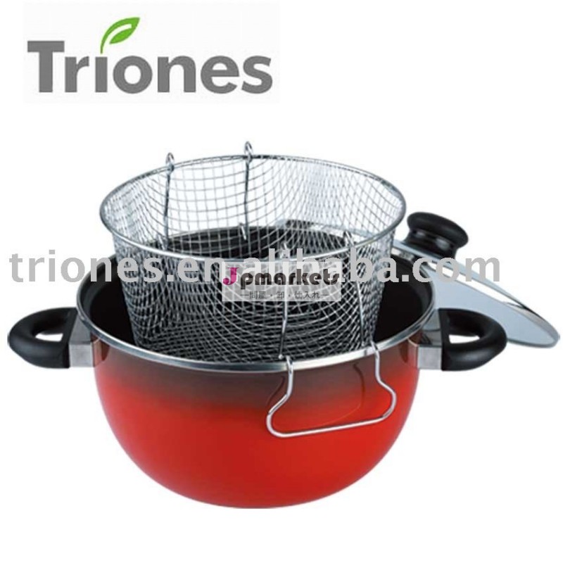 炭素鋼以外の- スティックエナメル天ぷら鍋( 調理器具) tr-edf24問屋・仕入れ・卸・卸売り