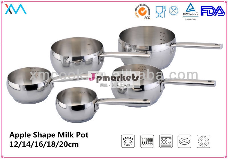 ミルクポット/ステンレス鋼のリンゴの形の鍋( xm- 4002)問屋・仕入れ・卸・卸売り