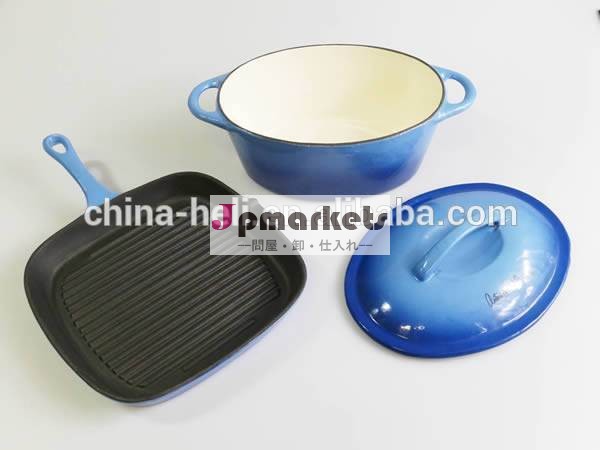 中国製エナメルコーティング鋳鉄調理器具のセット問屋・仕入れ・卸・卸売り