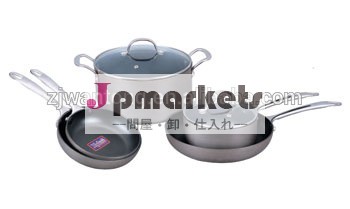 硬質アルマイト調理器具セット、 7個アルミニウム調理器具セット、 nontick調理器具セットステンレス製のハンドル付き問屋・仕入れ・卸・卸売り