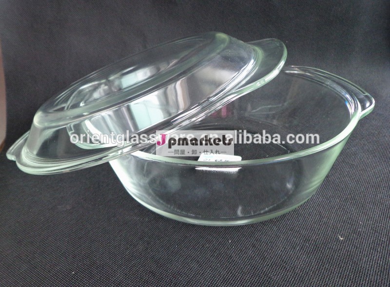 高品質2l明確なラウンドパイレックスガラススチーマー鍋ガラス蓋つき問屋・仕入れ・卸・卸売り