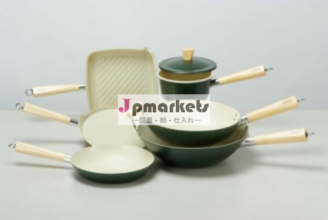 緑の竹exduraセラミックコーティングされた調理器具セット問屋・仕入れ・卸・卸売り