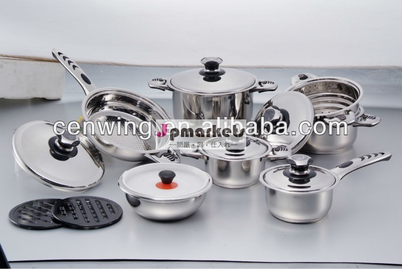16個ステンレス製の調理器具鍋付き温度つまみデザインwk-1014問屋・仕入れ・卸・卸売り