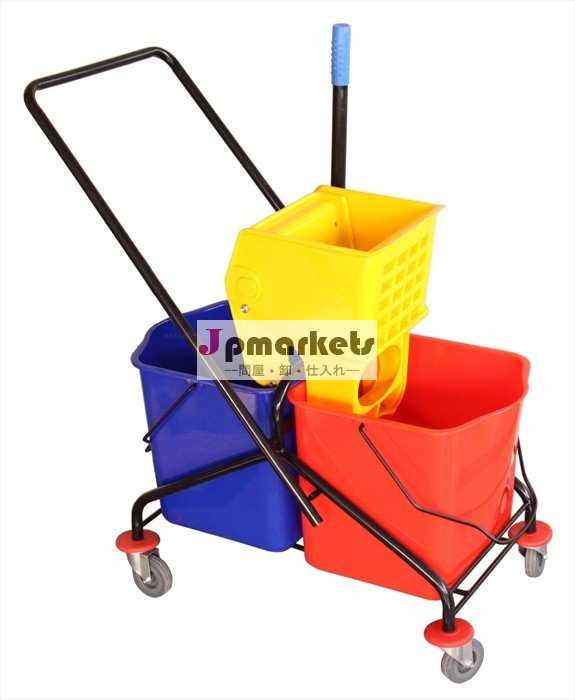 トロリーダブル60lクリーニングモップ絞り器モップバケツxm-028vk問屋・仕入れ・卸・卸売り