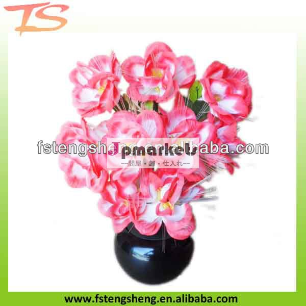 中国2013ノベルティledの色の変化光ファイバーの手には花の装飾問屋・仕入れ・卸・卸売り