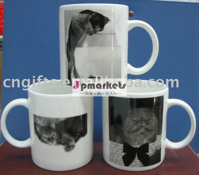 写真デカール磁器のギフトでセラミックマグカップ印刷犬猫のイタリアへ問屋・仕入れ・卸・卸売り