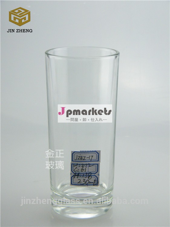 中国のサプライヤー230ミリリットルガラスのジュースのコップガラスコップの種類ミルク用のガラスカップ問屋・仕入れ・卸・卸売り