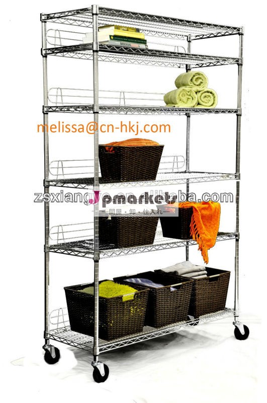 Ecostorage48''x18''x72''6層のnsfワイヤーラックをシェルビング問屋・仕入れ・卸・卸売り