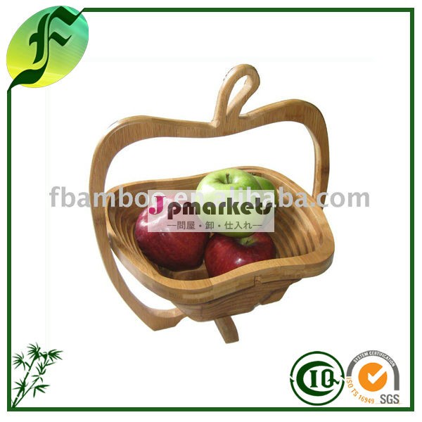 リンゴの形の自然モーデンの設計熱い販売の竹製のフルーツバスケット問屋・仕入れ・卸・卸売り