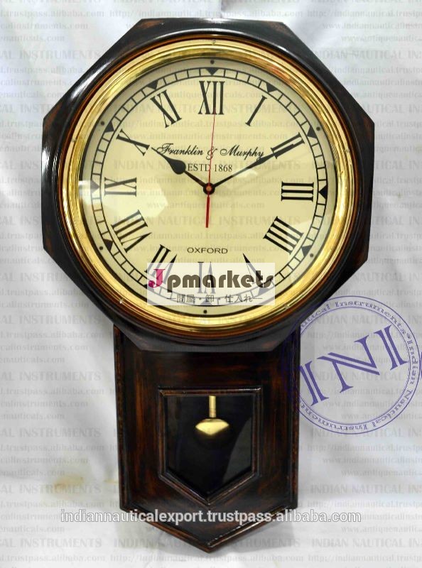 木製の壁時計アラーム付き、 美しい木製の壁時計、 装飾的な金属壁時計問屋・仕入れ・卸・卸売り