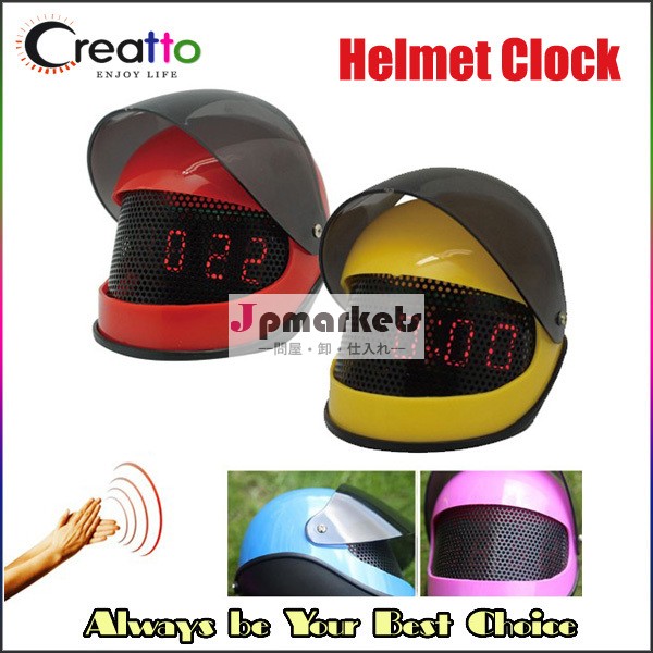 ノベルティアラームクロックの目覚まし時計のためのレーシングヘルメットf1ファン問屋・仕入れ・卸・卸売り