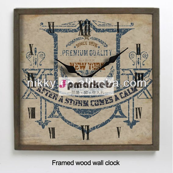 ヴィンテージ木製クロック、 装飾的な木製の壁時計卸売、 熱い販売の木材工芸壁時計問屋・仕入れ・卸・卸売り