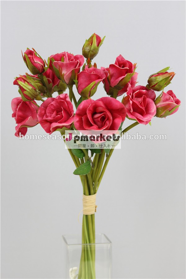 自然なタッチは人工的な花バラ赤、 ラテックスリアルタッチの花問屋・仕入れ・卸・卸売り