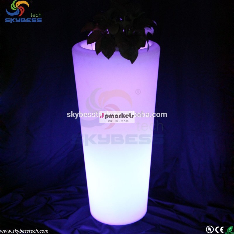 Ledの植木鉢/プラスチック製の植木鉢/led垂直庭園、 リモコンledライトフラワーポット、 屋外のプラスチック製の大きなledフラワーポット問屋・仕入れ・卸・卸売り