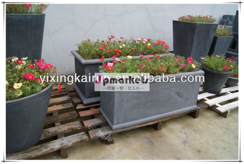 中国の製造元良質の屋外の庭の装飾的な繊維粘土の植木鉢問屋・仕入れ・卸・卸売り