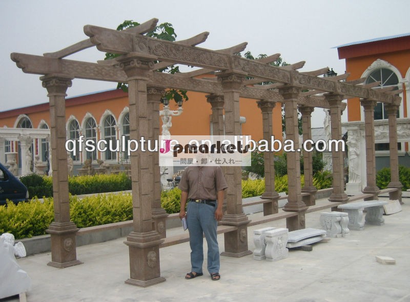 中国様式の庭園手彫り花崗岩パーゴラ問屋・仕入れ・卸・卸売り