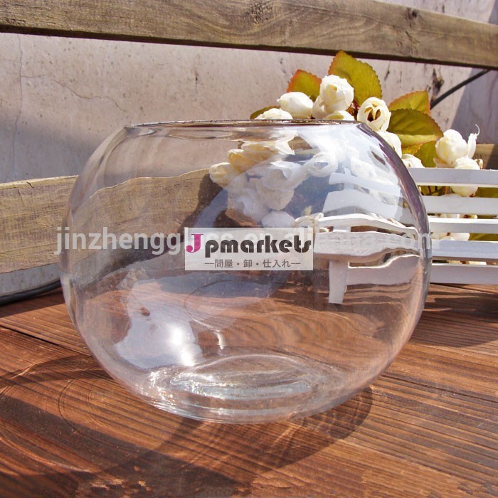 安い透明な丸いガラスの花瓶金魚鉢デスクトップ問屋・仕入れ・卸・卸売り
