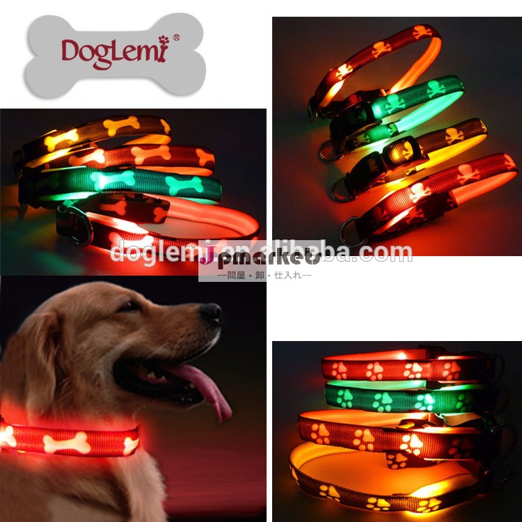 led安全ペットの首輪、 アップライトの点滅率いる犬の首輪を見せびらかす電子犬の首輪問屋・仕入れ・卸・卸売り