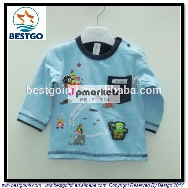 赤ちゃんのプリントフロックbestgo2014年t- シャツ綿/スパンデックス問屋・仕入れ・卸・卸売り