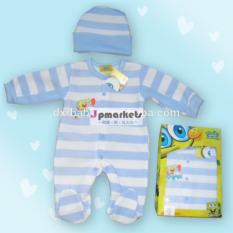 スポンジボブ赤ちゃん2015ロンパーギフトセットスポンジボブ赤ちゃんの服( スポンジボブ公認生産)問屋・仕入れ・卸・卸売り