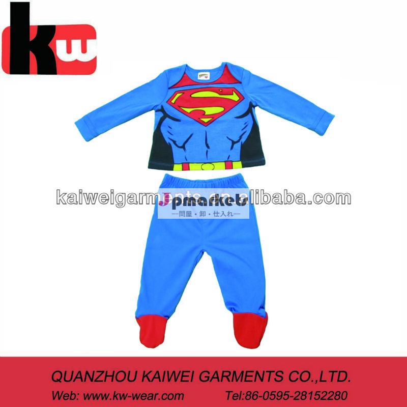 新しいデザイン2015スーパーマンtc/100子供服綿ベビーロンパースの赤ん坊のスーツ問屋・仕入れ・卸・卸売り