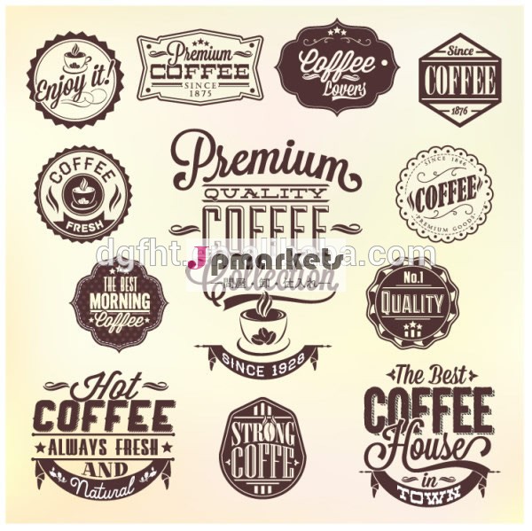 2014年カスタムプライベートラベルのコーヒー、 卸売デザインプライベートのコーヒーステッカー問屋・仕入れ・卸・卸売り