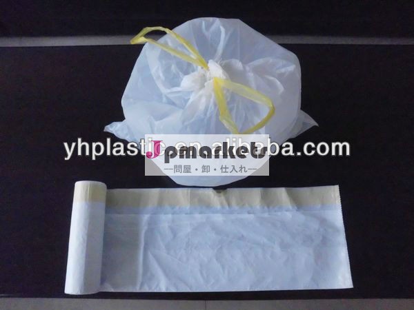 巾着ごみ袋hdpeロール上にプラスチック製のごみ袋問屋・仕入れ・卸・卸売り