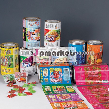 高品質のお菓子を梱包ストレッチフィルム9色印刷された問屋・仕入れ・卸・卸売り