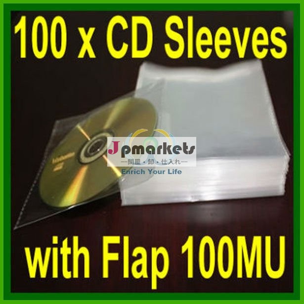 折り返しが付いている100本のx CD DVDの袖は箱OPP 100Mを囲む問屋・仕入れ・卸・卸売り
