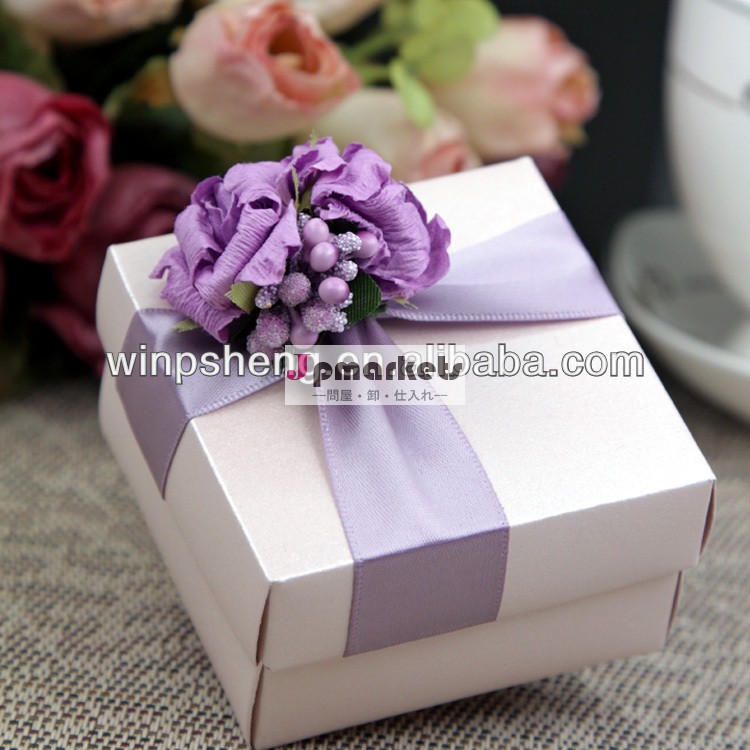 紫色の結婚式の好意ボックス問屋・仕入れ・卸・卸売り