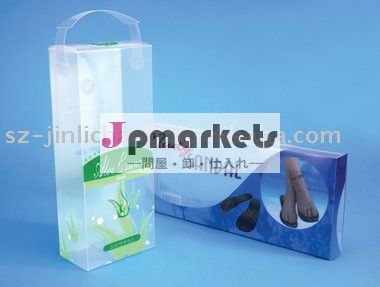 サンダルのためのハンドルが付いている印刷されたプラスチック折る箱問屋・仕入れ・卸・卸売り