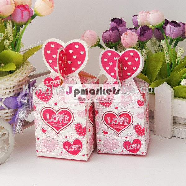 熱い販売の甘いスタイルの愛のハートデザイン印刷いいキャンディーの包装箱問屋・仕入れ・卸・卸売り