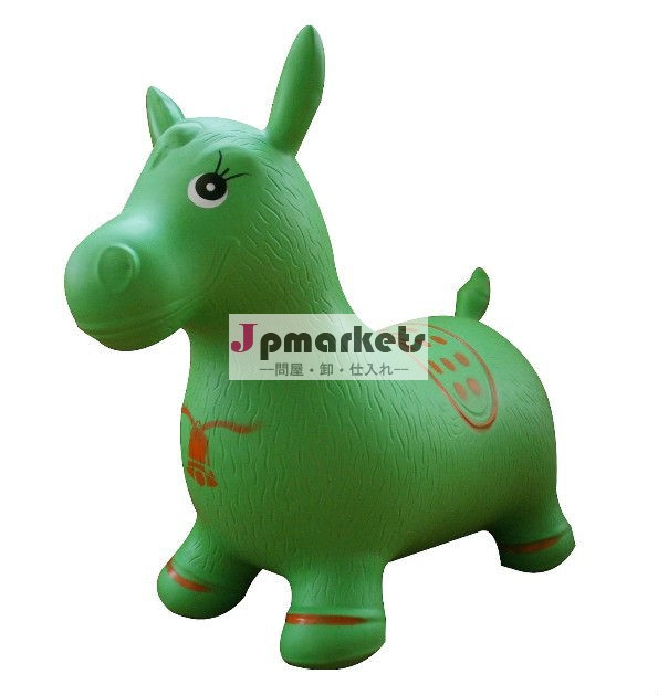 緑の馬ホッパー、 ポンプ含まれる( inflatableジャンプ馬/スペースホッパー、 に乗る- 上で快活な動物問屋・仕入れ・卸・卸売り