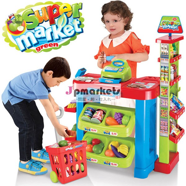チェックアウトプレイセットプレイスーパーマーケット71pcバーコードリーダーおもちゃフード子供たちのおもちゃ新た問屋・仕入れ・卸・卸売り