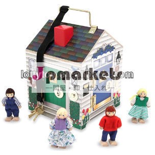 の子どもたちが木製遊ぶ人形の家問屋・仕入れ・卸・卸売り