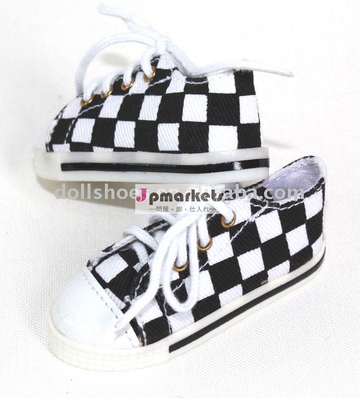 white and black check canvas BJD sneakers BJD sport shoes doll accessories問屋・仕入れ・卸・卸売り