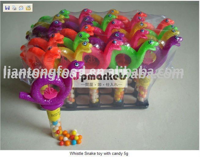キャンデー5gが付いているLTTC-0060笛ヘビのおもちゃ問屋・仕入れ・卸・卸売り