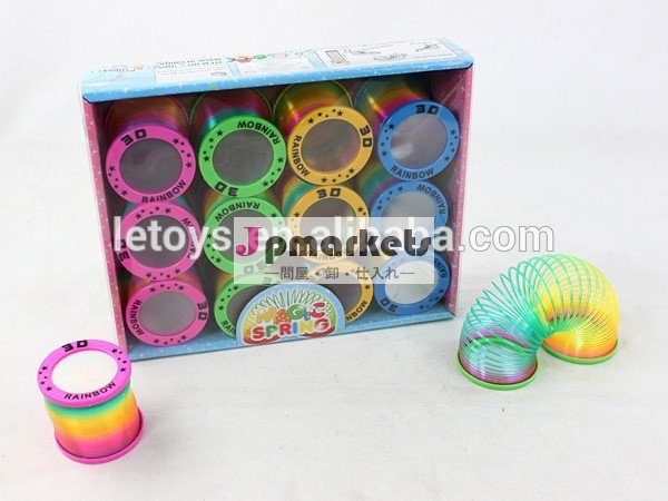 新しい人気のある3dマジックスプリングraibowledライト付き、 led虹春のおもちゃ子供のための問屋・仕入れ・卸・卸売り