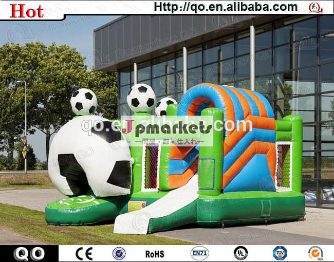 創造的なサッカー最新デザイン安い販売のためのインフレータブル弾む城問屋・仕入れ・卸・卸売り