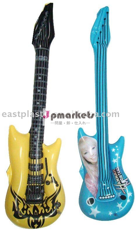 pvcインフレータブル赤ちゃんおもちゃ楽器customed昇進のためのギター問屋・仕入れ・卸・卸売り
