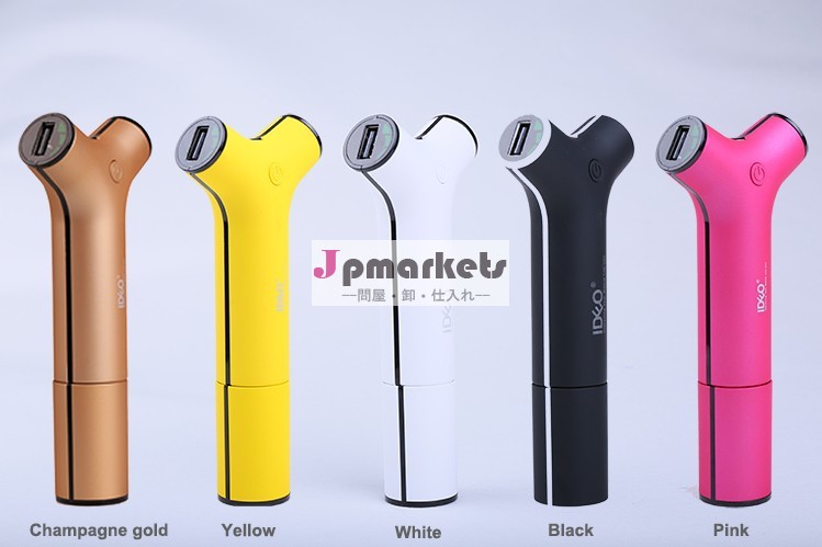 Y形3イン1電動ledflashlight( トーチ) 昇進ポータブルデュアルusb車のバッテリー電源と充電器銀行2200/2600/2800問屋・仕入れ・卸・卸売り