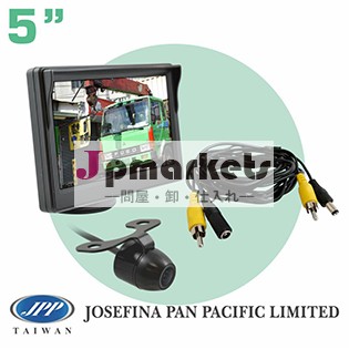 5" カーモニタースタンドタイプバタフライバックアップ逆転リアビューカメラキットを使用してシステムの駐車場のラインと5メートルのケーブル問屋・仕入れ・卸・卸売り