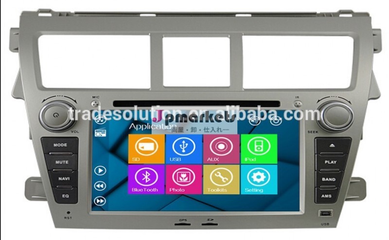 トヨタヴィオス用gps付き車載用dvd、 ブルートゥース、 ipodの、 ステアリングホイール制御サポート問屋・仕入れ・卸・卸売り