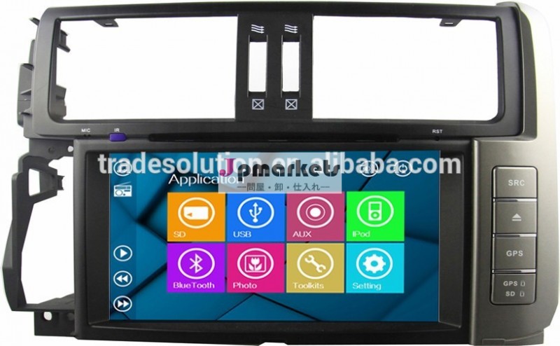 トヨタpradoのためのgps付き車載用dvd2012、 ブルートゥース、 ipodの、 ステアリングホイール制御サポート問屋・仕入れ・卸・卸売り